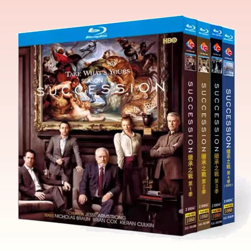 Succession Seasons 1–4 Blu-ray HD TV Series BD Box Set with English & Traditional Chinese Subtitles