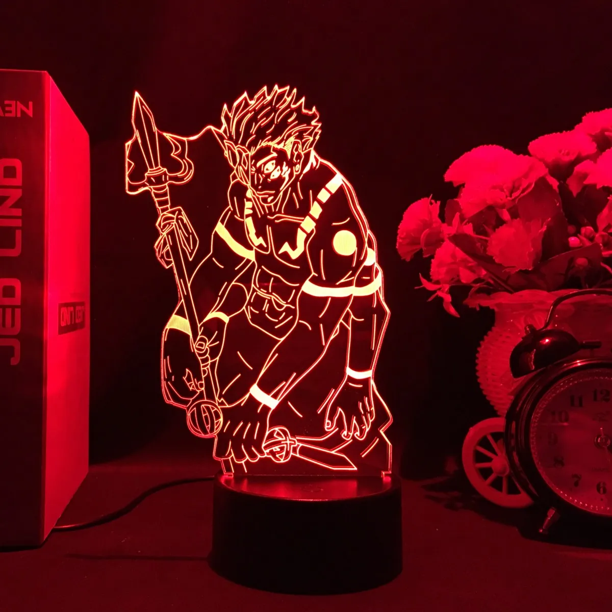 Jujutsu Kaisen Anime Ryomen Sukuna Figure  3D LEDNight Light for Anime Lamp Birthday Gift