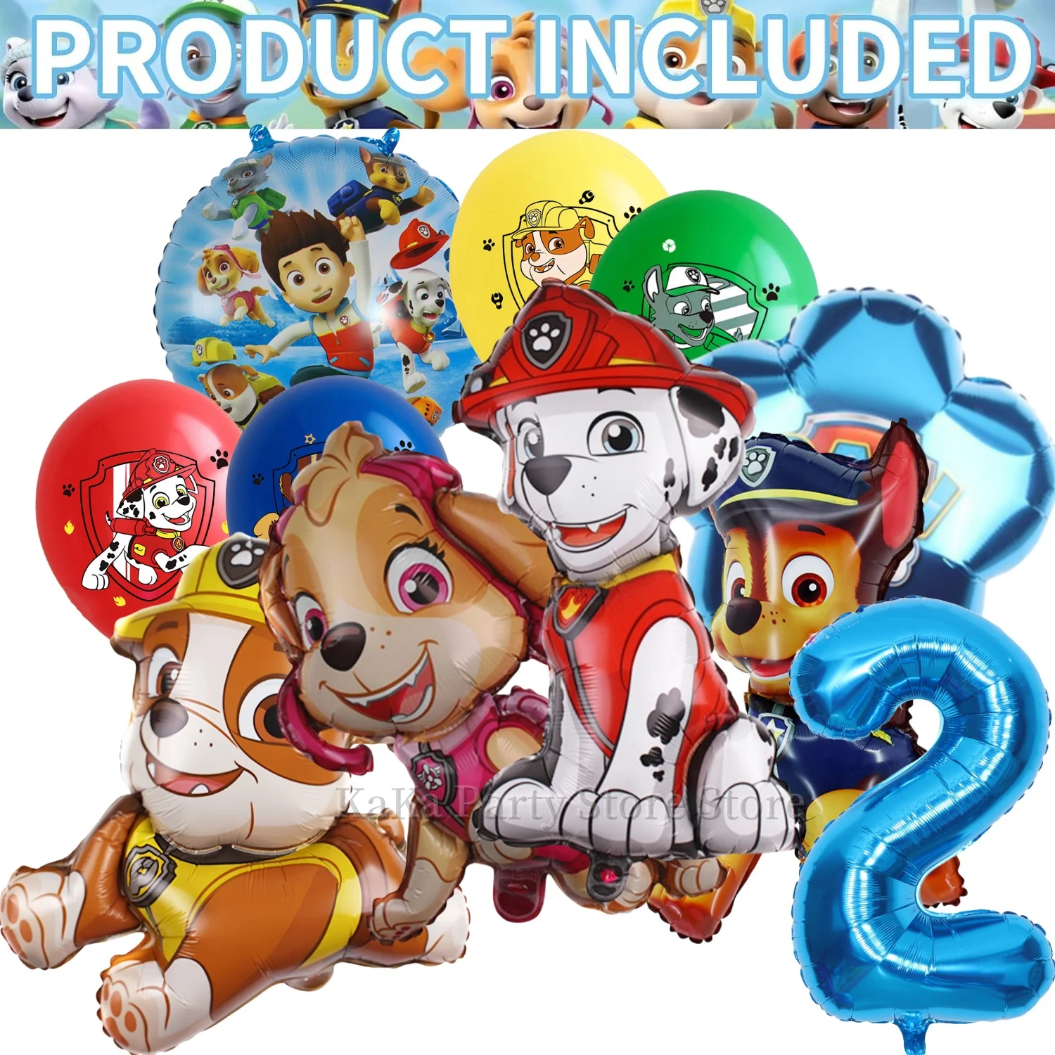PAW Patrol Geburtstagsparty-Dekoration, Tischgeschirr, Tischdecke, Teller, Becher, Servietten, Geschenktüten, Luftballons, PAW Patrol Partyzubehör