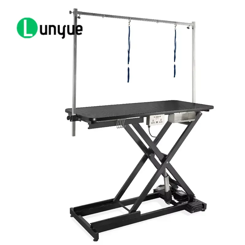 Electric Adjustable Dog Grooming Table Professional Pet Grooming Station Eco Friendly Wood Iron Frame For Pet Store Home Use