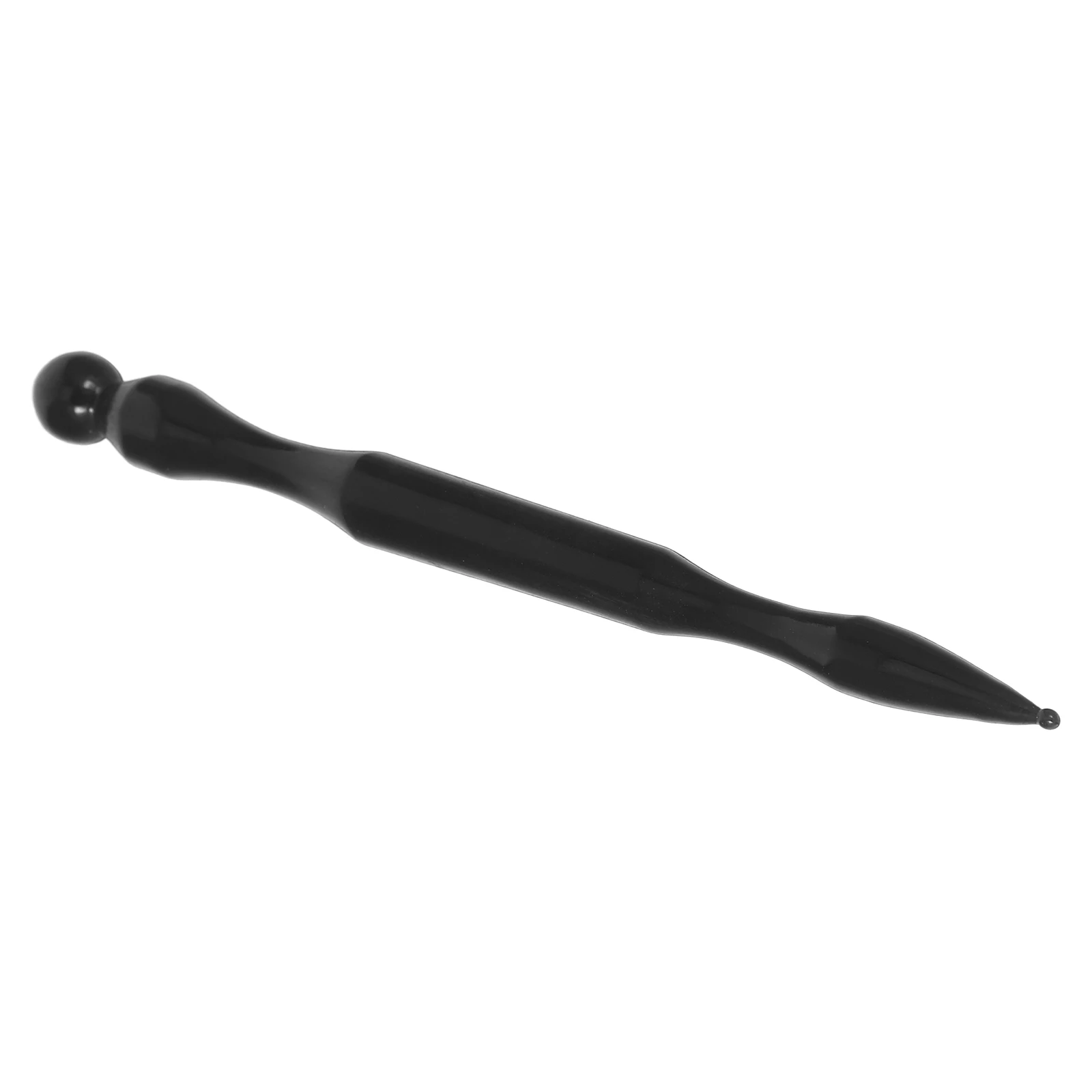 

Dual Head Facial Reflexology Tool Natural Buffalo Horn Face Acupressure Pen Portable Ear Acupuncture Body Point Probe Massage