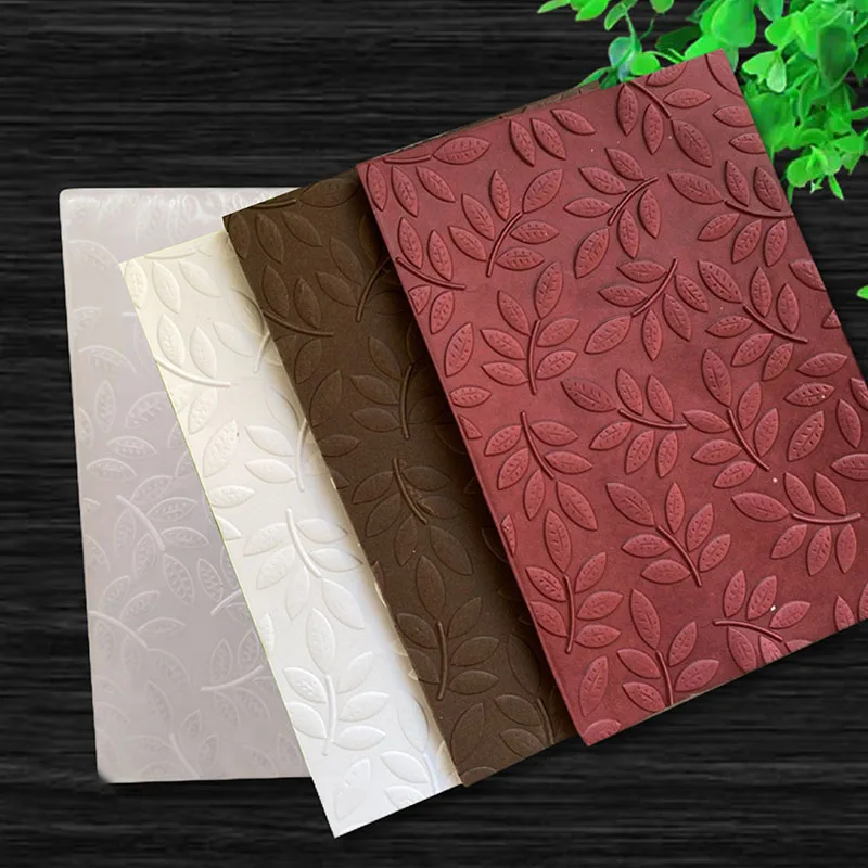 3D-geprägter Kunststoffordner, Blattstrukturdesign, Sammelalbum, Visitenkartendruck, DIY-Papierhandwerk, geprägte Vorlage, neu