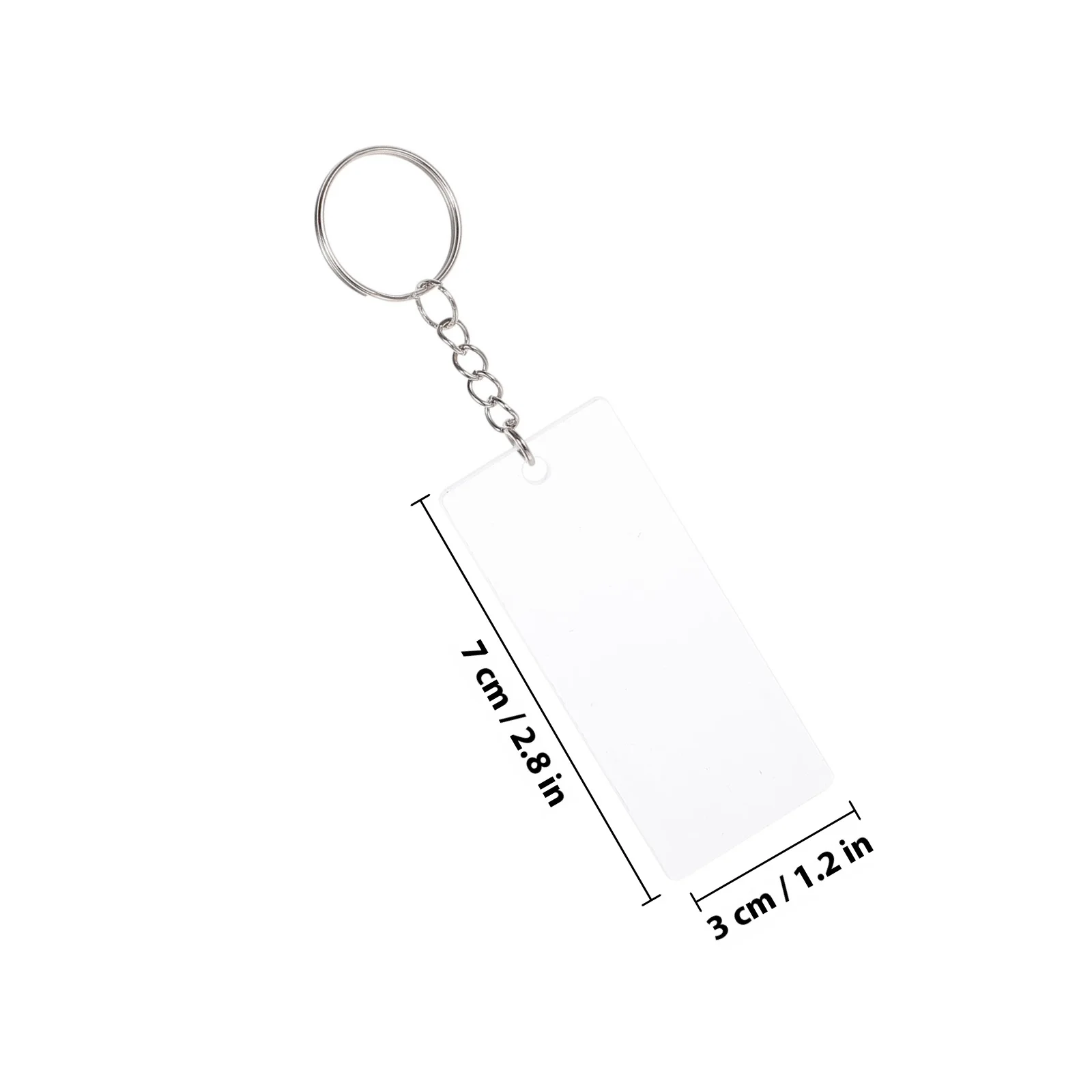 1 مجموعة من سلاسل المفاتيح الاكريليك الفراغات مكان بطاقات لتقوم بها بنفسك مفتاح عدة شفافة متعددة الوظائف قلادة ديكور علامات الهدايا الزفاف