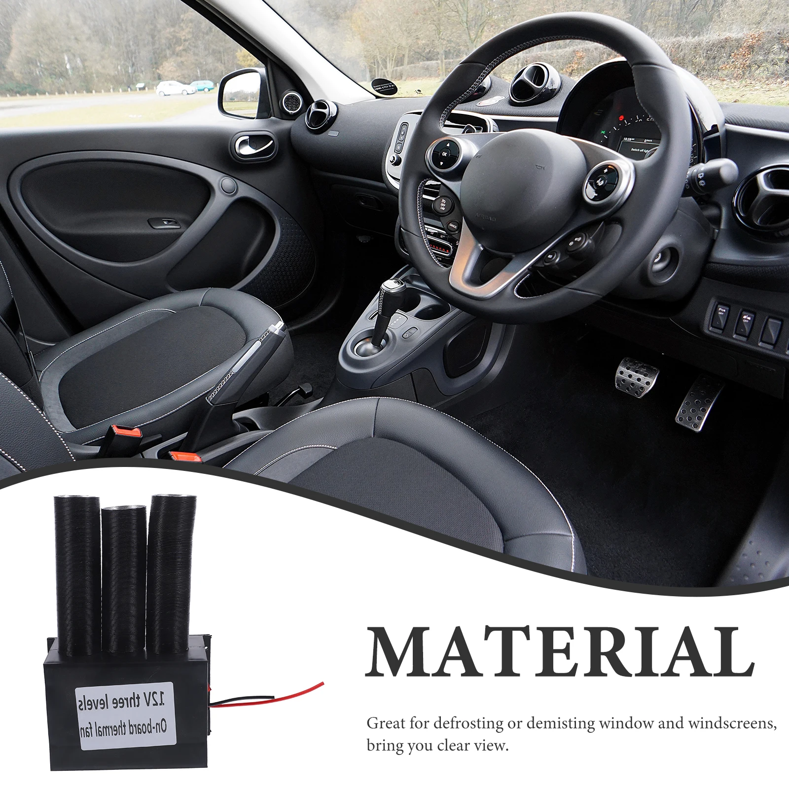 

High-Power Car Heater Electric Vehicle Defroster Compact ABS Stainless Steel Aluminum Alloy 3 Hot Air Outlets Fast Heating