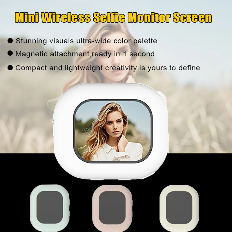 2インチipsスクリーン搭載、bluetoothワイヤレス4kセルフィーモニター、vlogライブストリーム、セルフィー撮影対応