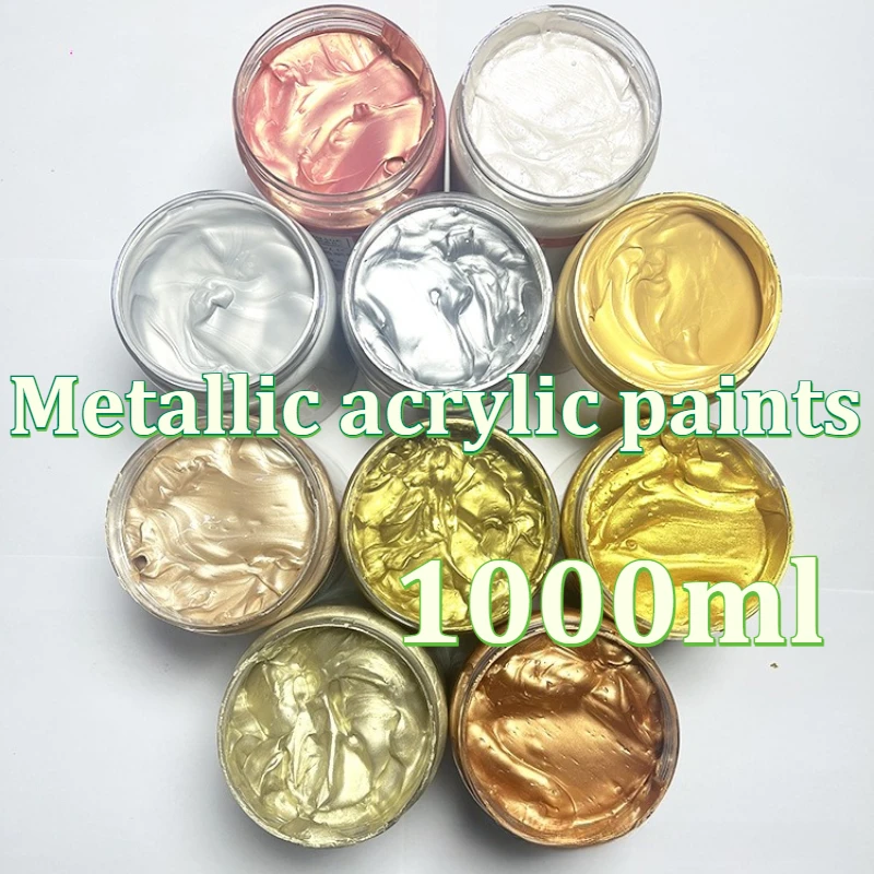 

Metal Color Propylene Paint Model Color Correction DIY Painting Decorative Works Hand Draw Metal Shimmering Luster Pigment