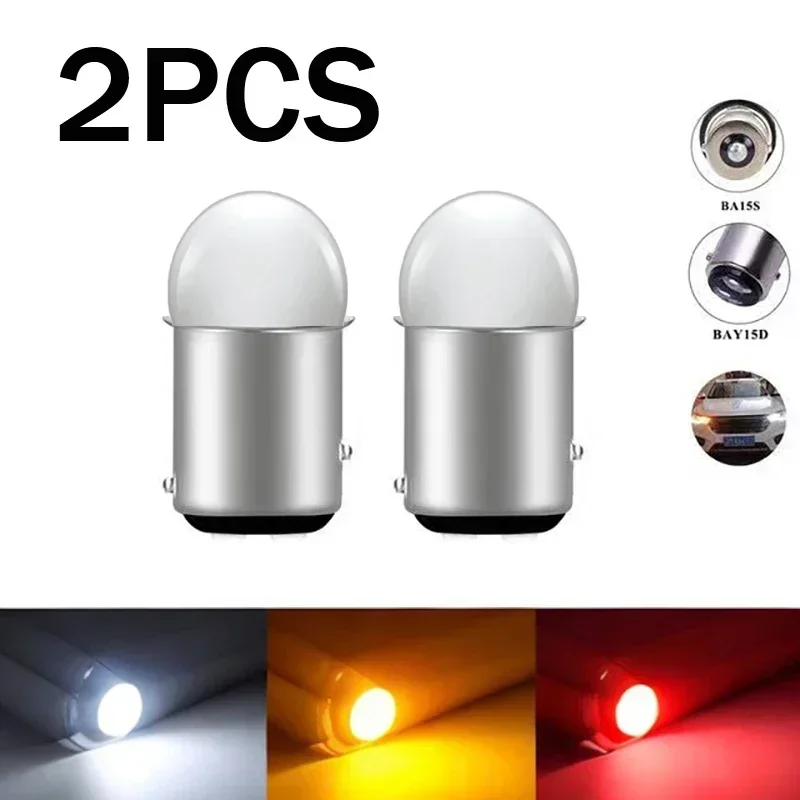 2pcs Scrub Round head 12W white LED P21W LED 1156 BA15S BAU15S PY21W BAY15D LED Bulb 1157 P21/5W Motorcycles Car Signal Lights