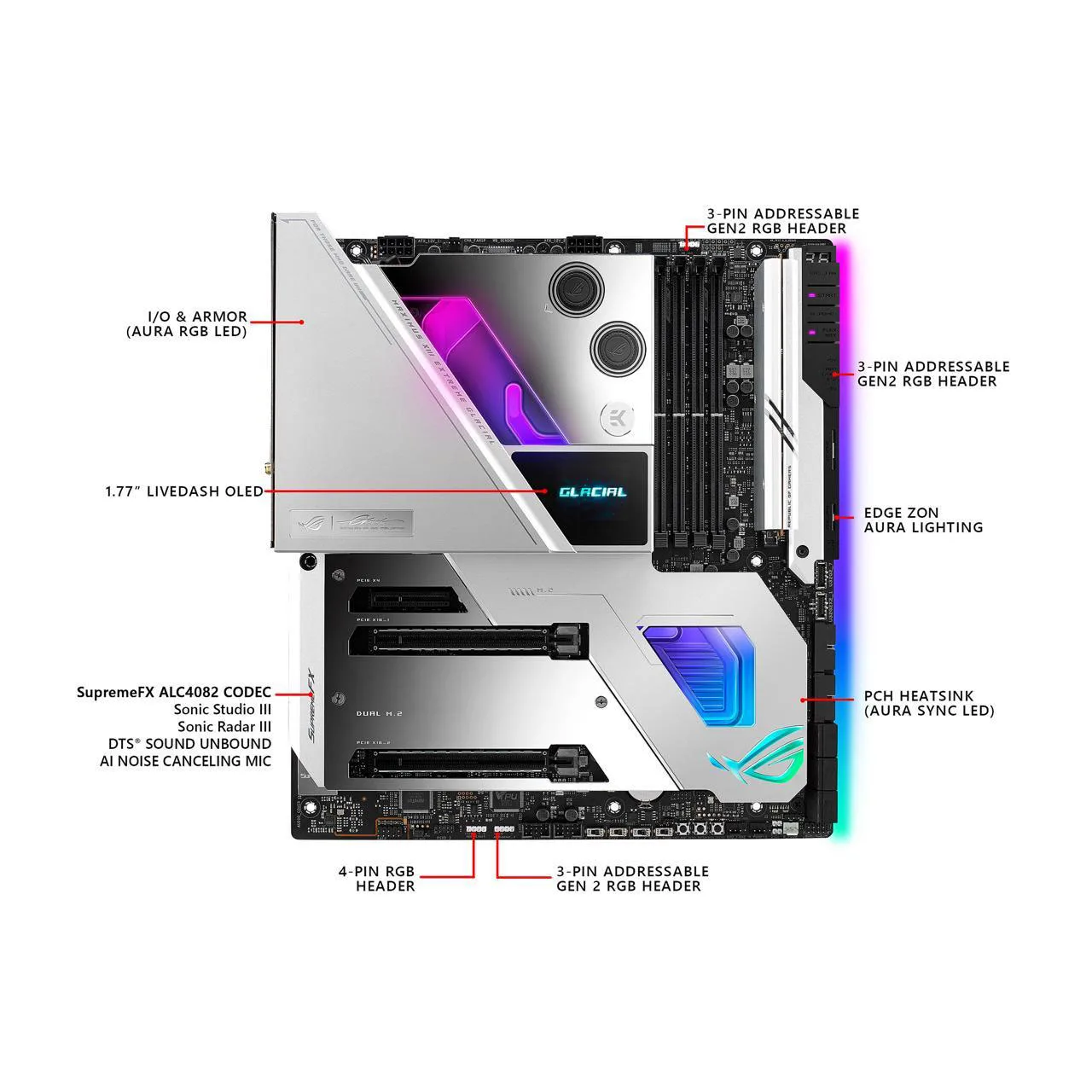 ASUS ROG Maximus XIII Extreme Glacial LGA 1200 Intel Z590 SATA 6Gb/s Extended ATX Intel Motherboard 11th/10th Gen Intel Core CPU