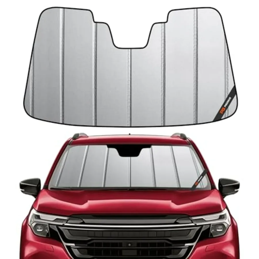 

Windshield Sunshade for Subaru Forester 2025-2026, Matte Silver Faux Leather with Anti Glare Premium Soft Touch - No Fingerprin