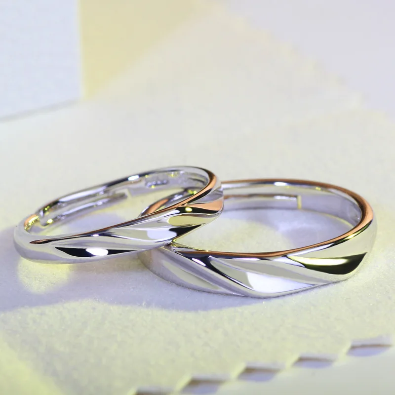 Charming 925 Sterling Silver Luxury Exquisite Wave Pattern Ring for Men and Women, Wedding Party Gift Jewelry