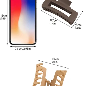 4 PCs rosa Farben Haarklauenklemmen mit Multi-Stype-Accessoires, Blumenkrallenklammern für dickes Haar, Haarklammern für Nicht-Schlupf-Frau 8 Hauptverkäufe Rosa Flasche - №4