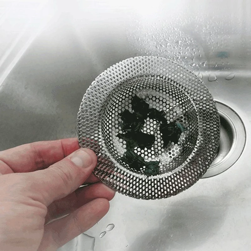 1pc 7/9/11cm Kitchen Sink Strainer Drain Hole Filter Trap Water Sink Strainer Stainless Steel Bath Sink Drain Waste Screen