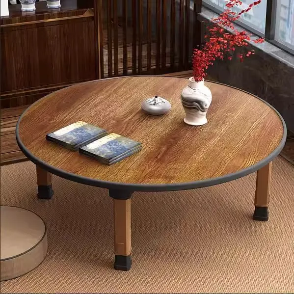 

Japanese Style On The Bed Outdoor Afternoon tea Folding Small Round Table Living Room Household Tea Table Decoration Low Table