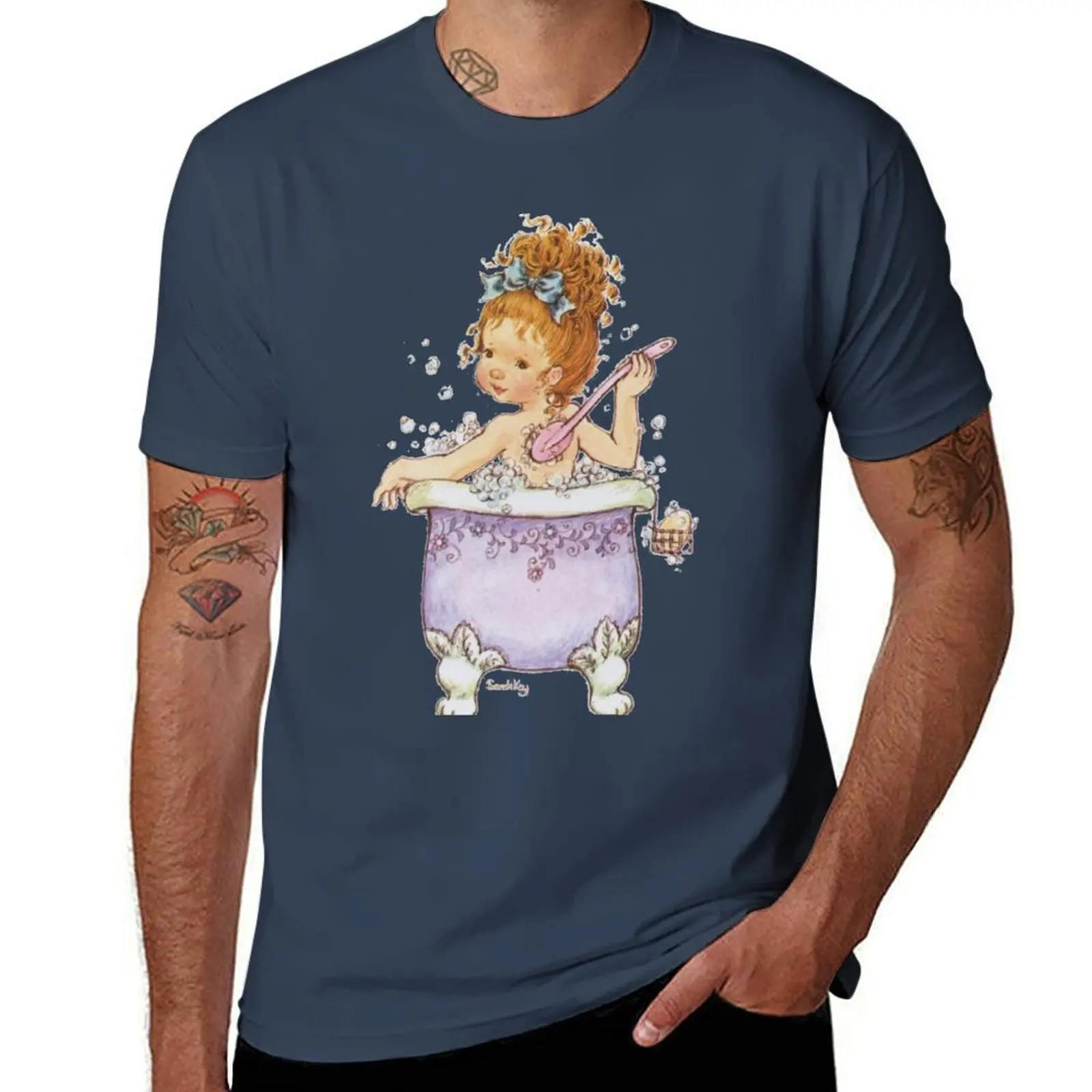 

Sarah Kay - Bath Time T-Shirt Quick Dry Light Sports T-Shirt