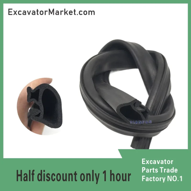 Excavator Accessories For Caterpillar cat 320C/D front/lower gear middle glass sealant strip/waterproof adhesive strip