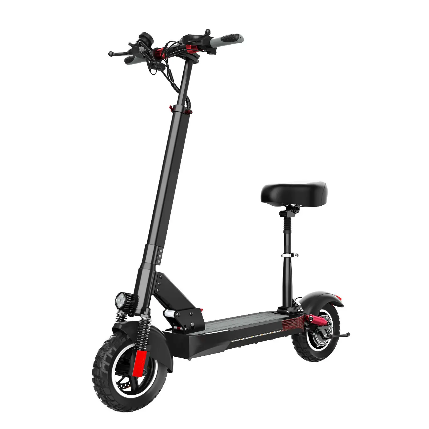 M4 PRO Elektroroller mit Sitz – 800W Motor, 48V16Ah Lithium-Batterie, Höchstgeschwindigkeit ​ ​ 40 km/h, maximale Zuladung 150 kg, maximale Reichweite 40–45 km, 10-Zoll-Offroad-Reifen, Scheibenbremsen
