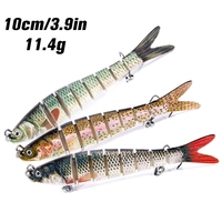 10cm/11.4g Multi Jointed Fishing Lure Swimbait Pike Fishing Lure for Big Bass Artificial Bait Wobblers Crankbait Fishing Tackle