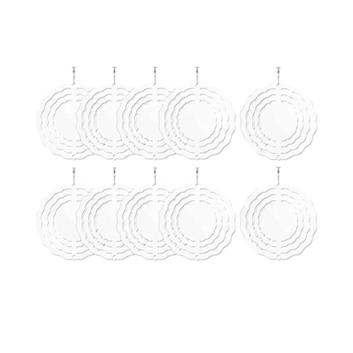 

10Pcs 3 Inch Sublimation Wind Spinner Blanks 3D Wind Spinners Hanging Wind Spinners for Indoor Outdoor Garden Decoration