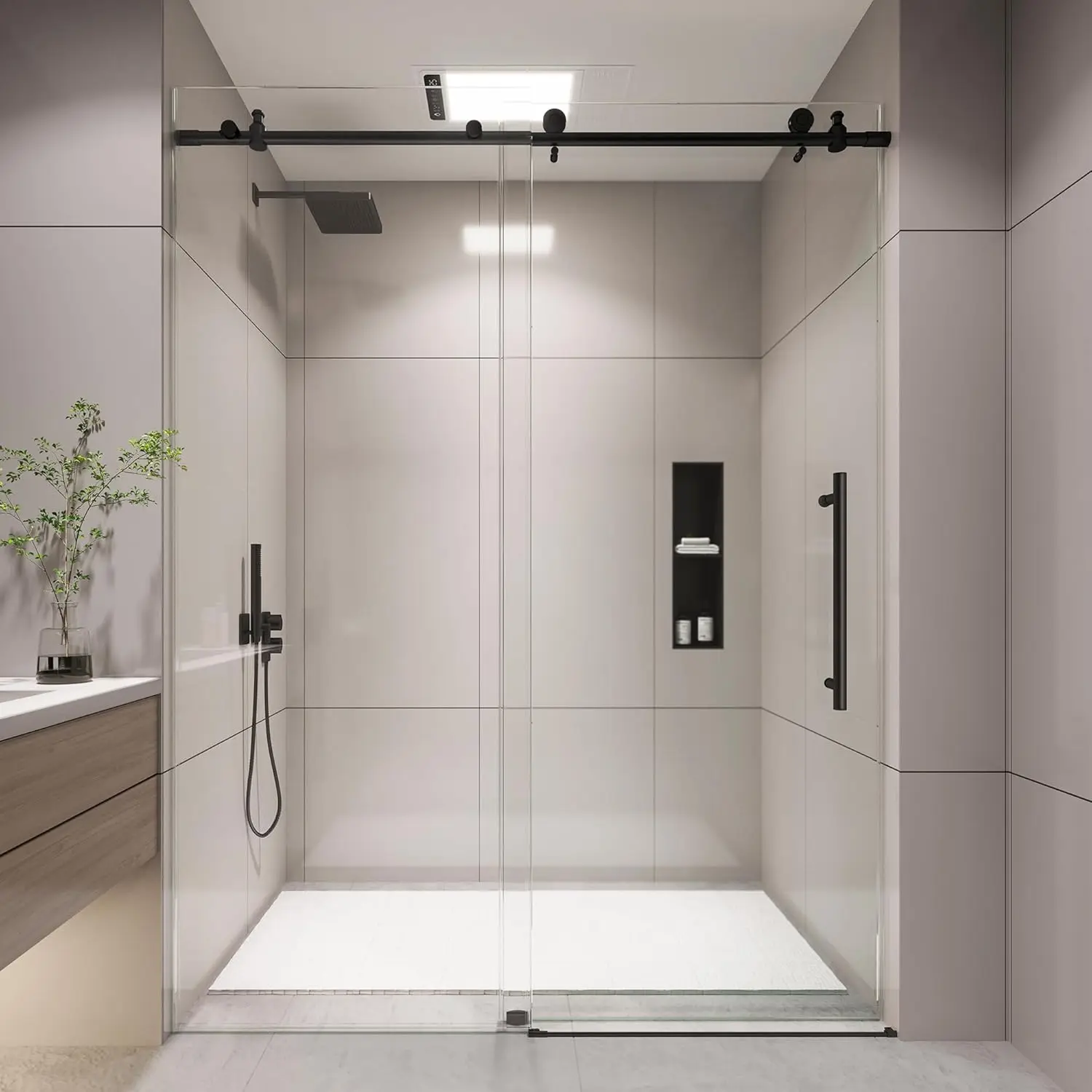 Kpuy Frameless Shower Door, 56-60