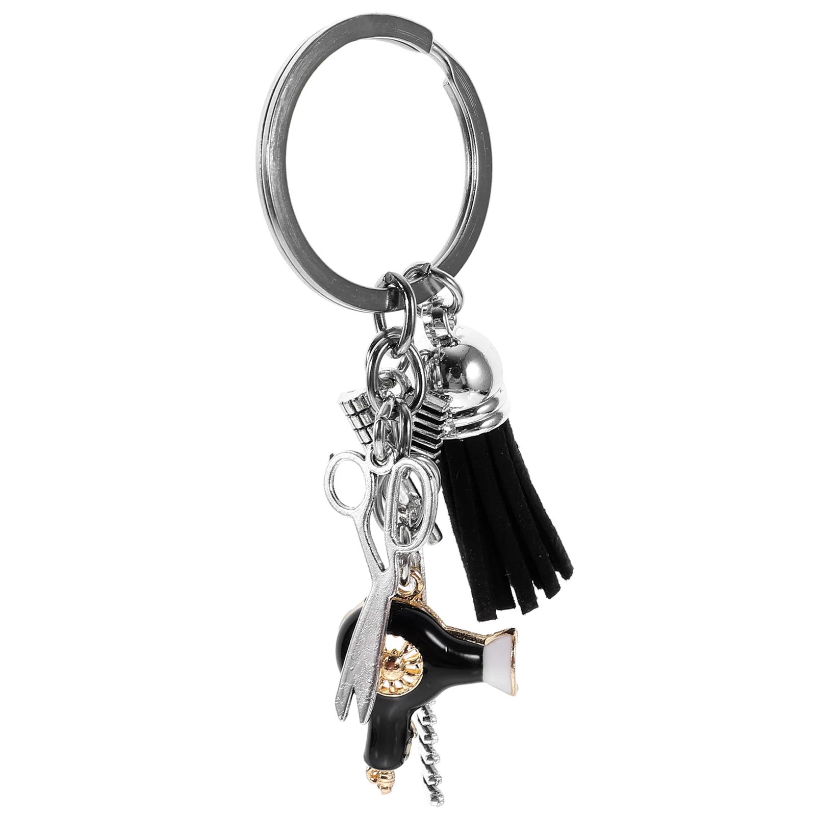 Key Ring Rings Pendant Barber Hairdressing Keychain Hairstyle Keychains For Stylist Hairdresser Backpack