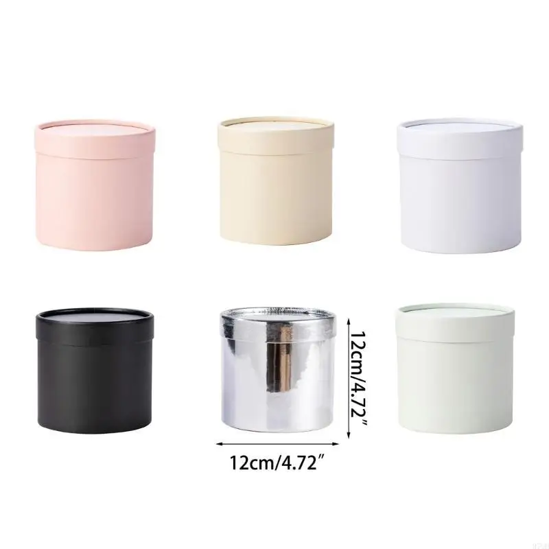 97QD Flower Box Round Cardboard Gift Boxes Wedding Party Rose Flower Packaging Decorations Valentine Day Gifts Supplies