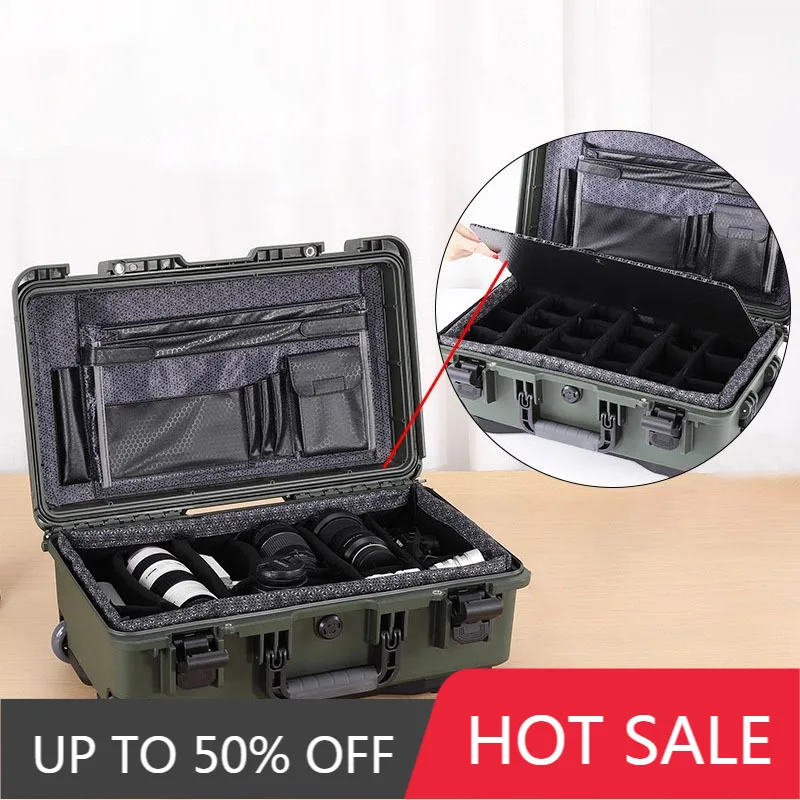 Pull Rod Photography Camera Protective Case Waterproof Equipment Safety Storage Box Portable Hardware Tool Organizer Boxes