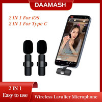 K1 Wireless Lavalier Microphone Audio Video Recording Mini Mic For Phone Android Mobile Phone Microphone