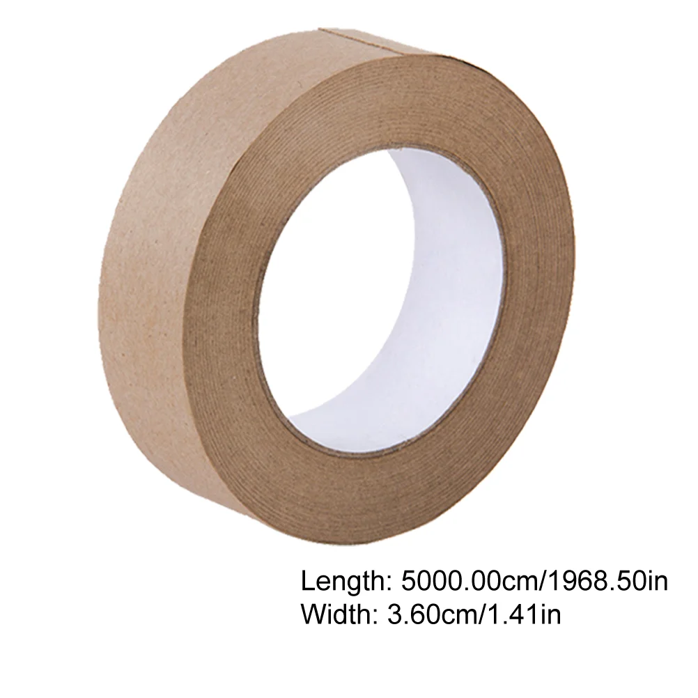 2 Roll Adhesive Tape Packaging Accessory Seal Household Sealing Multi-function Flatback Light Brown Writable