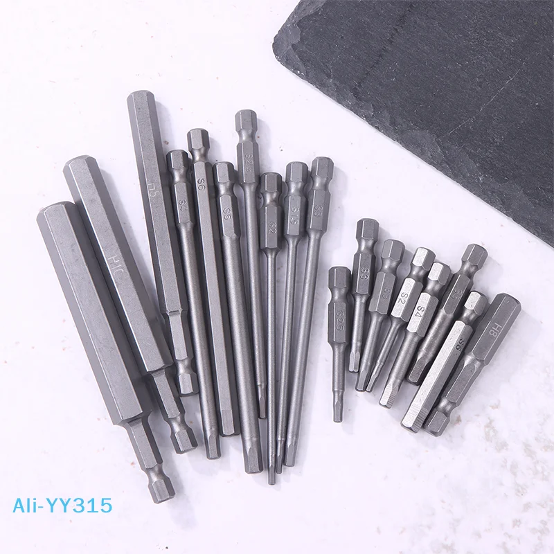 【Y】Screwdriver Set 8Pcs 1/4" Hex Shank Head Allen Wrench Screwdriver Socket Bit Metric Magnetic Screwdriver Bits Set Tools