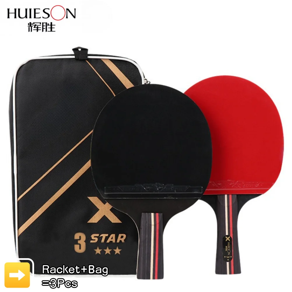 HuIESon Official 3/5Stars Ping Pong Paddle Table table tennis racket Profession Training Carbon Table Tennis Bat Racket