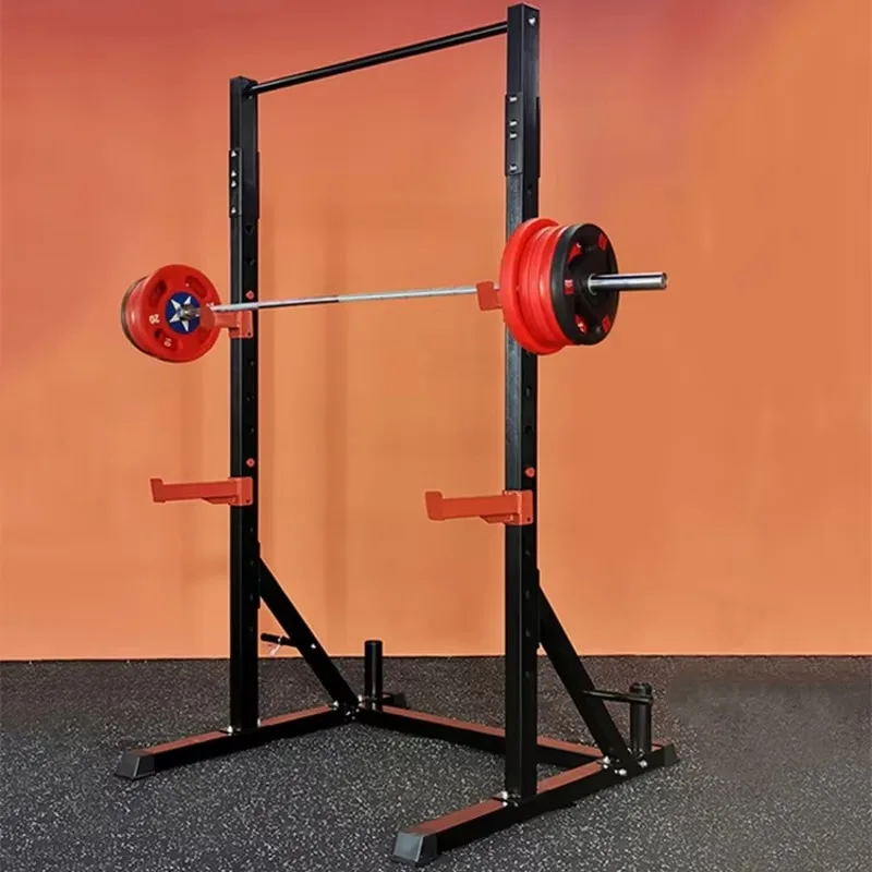 Commercial Use Home Fitness Equipment Squat Rack with Smith Machine Weight Bed Barbell Rack Pull-up