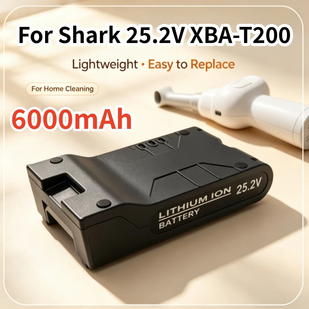 6000mAh for Shark S1 S2 S3 S4 S6 S7 S9 IC205 IC200C IC200W XBAT200 XBAT200AS Vacuum Cleaner Lithium Battery