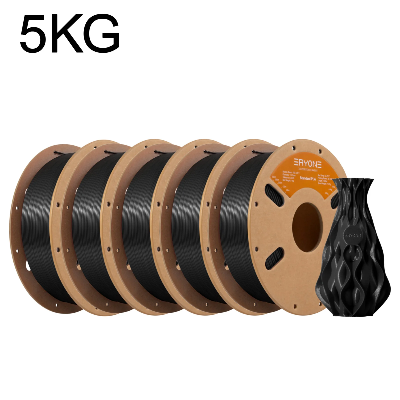 ERYONE 5KG PLA Filament  1.75mm 5 Rolls/SET for 3D Printer High-Quality DIY Gift 1KG/Spool 3D Printing Filament Free Shipping