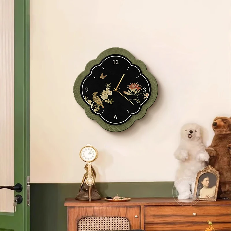 منتصف القرن نمط الإبداعية ساعة حائط الشمال بسيط غرفة المعيشة الراقية ساعة حائط الفرنسية الرجعية ديكور المنزل Duvar Saati FYWC