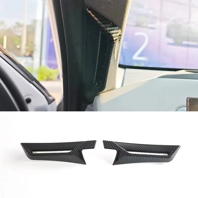 For BMW X3 G45 2025-2026 ABS Carbon Fibre Car A-pillar Air Conditioning Outlet Dust Cover Trim Interior Car Accessories
