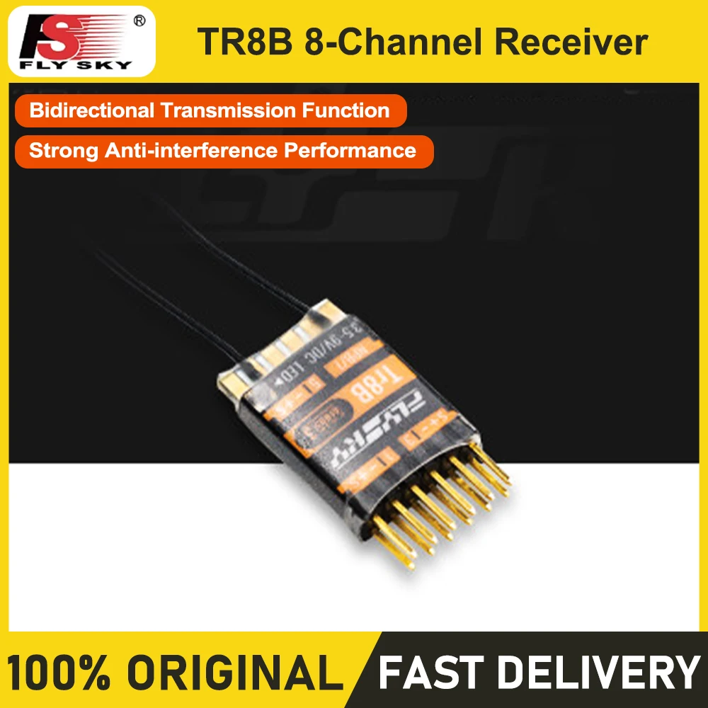 Flysky TR8B 8-Channel 3rd-Protocol Dual Antenna Bidirectional Transmission RC Receiver for Fixed-Wing RC Model
