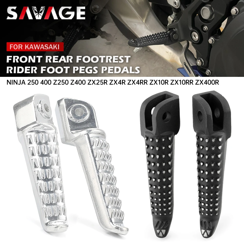 

Footrest Foot Pegs Pedal For KAWASAKI NINJA 250 400 Z250 Z400 ZX25R ZX4R ZX4RR ZX10R ZX10RR ZX400R Motorcycle Rider Foot Rest