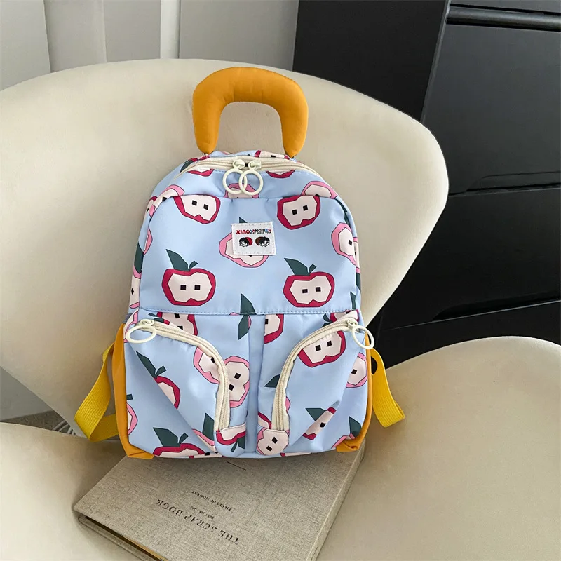 Korean Kids Backpacks Light Portable Kindergarten Schoolbag Cartoon Fruit Print Children Backpack for Girls Boys Bags 2024 New