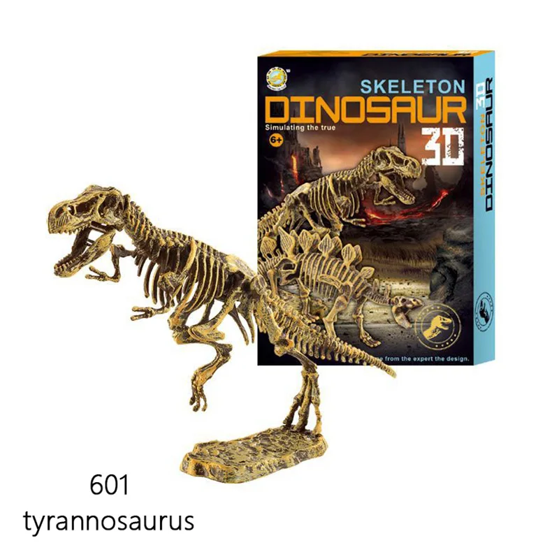 Assemble Dinosaur Bones Triceratops Skeleton Building Fossil Mammuthus Assembled Tyrannosaurus Rex Model Decoration Crafts