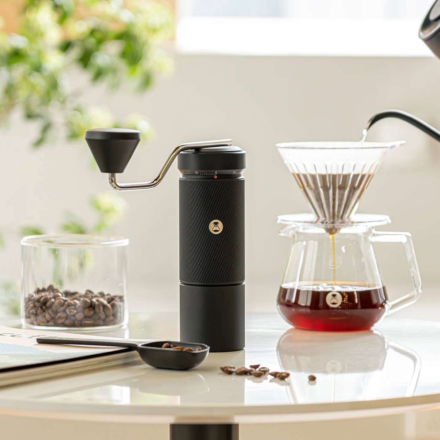 TIMEMORE Chestnut S5 Hand Crank Coffee Grinder Portable 48mm Burr 0.015mm Adjustment All Metal for Espresso Pour Over Travel