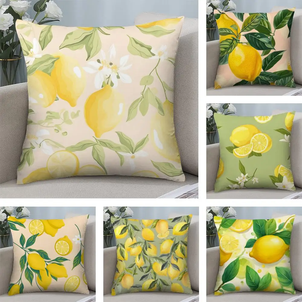 

Модная наволочка Lemon Fashion из плюшевой ткани, мягкая, двусторонняя, с принтом, для дивана, теплая, зимняя, для дома, детский подарок, чехол для подушки
