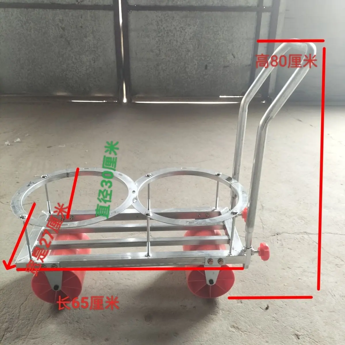 Agricultural greenhouse vegetables, melons and fruits mobile picking cucumbers, tomatoes transport trolley