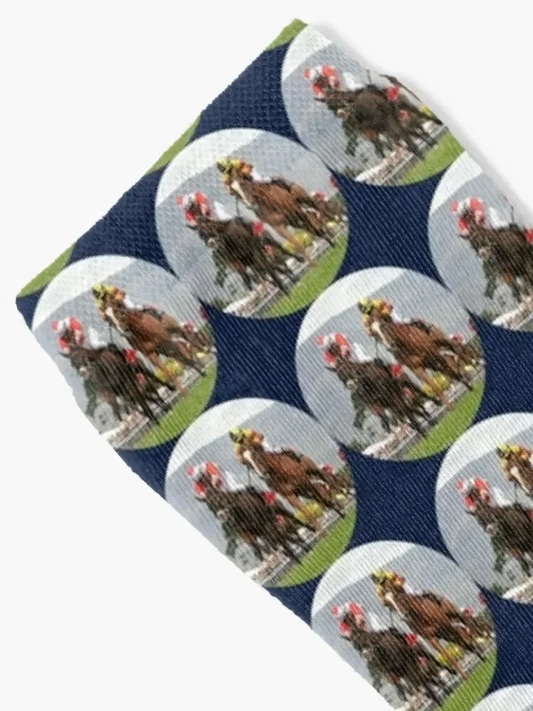 Horse racing action 4 Socks basketball christmass gift Socks For Men Women's