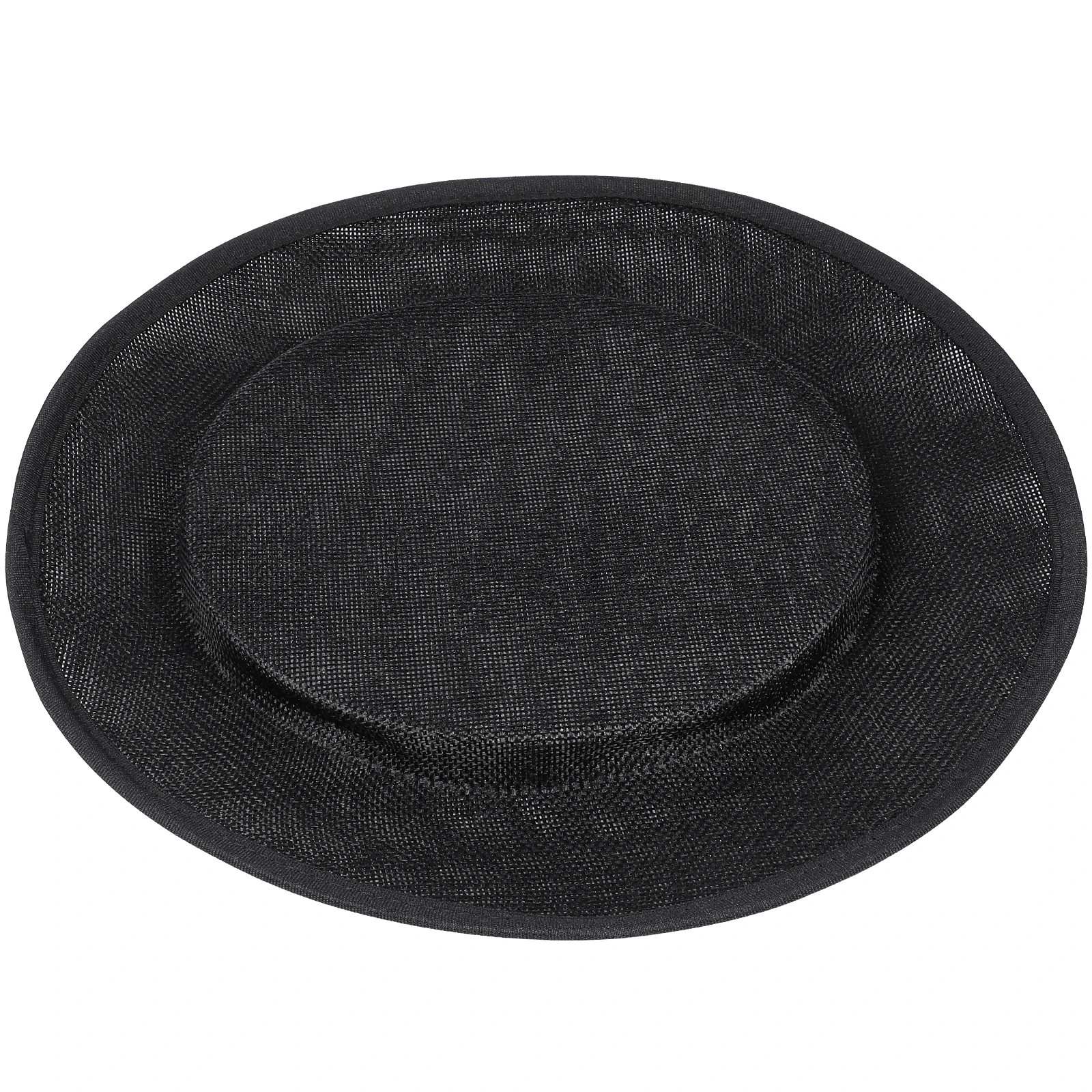 

Sinamay Base Millinery Hat Round Base Eco Yarn Decorated Diy Cocktail Fascinator Headpiece Accessory Women Black