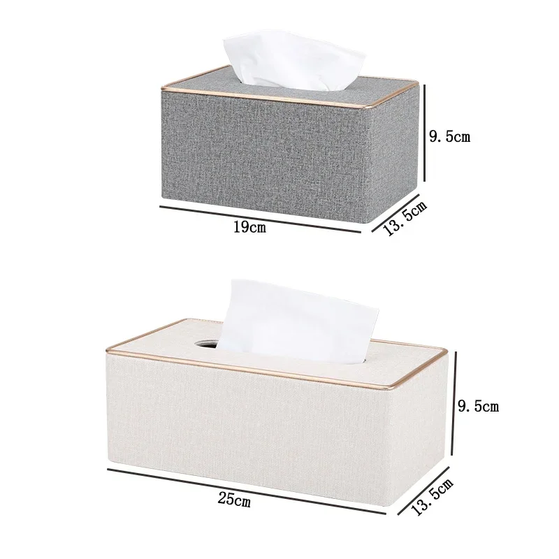 Marble Golden Rim Tissue Box Desktop Washroom Towel Paper Holder Office Desk Tissue Protected Case Metal Color Edge Napkin Box