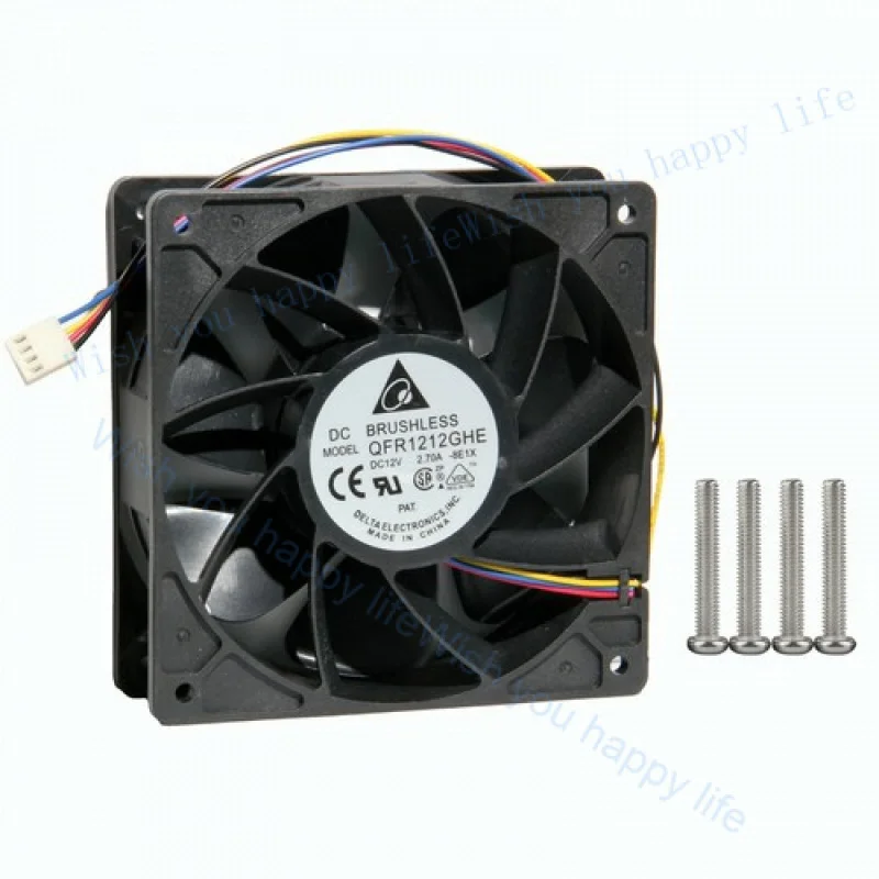 LL Original for  Delta QFR1212GHE 12V 2.7A 120X120X38MM 4-pin Cooling Fan 6000RPM