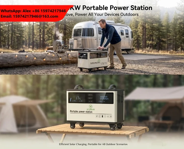 Large Capacity 3KW Portable Power Station Big Lithium Battery Charging Solar Generator For Home Outdoor Use MPPT