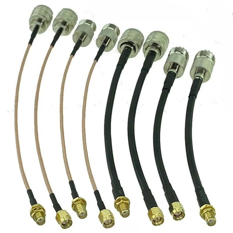 PL259 to SMA Adapter Cable UHF Male to SMA Male Jumper RG58 RG316 RF Coax Pigtail for Ham Radio Antenna 6inch-2M