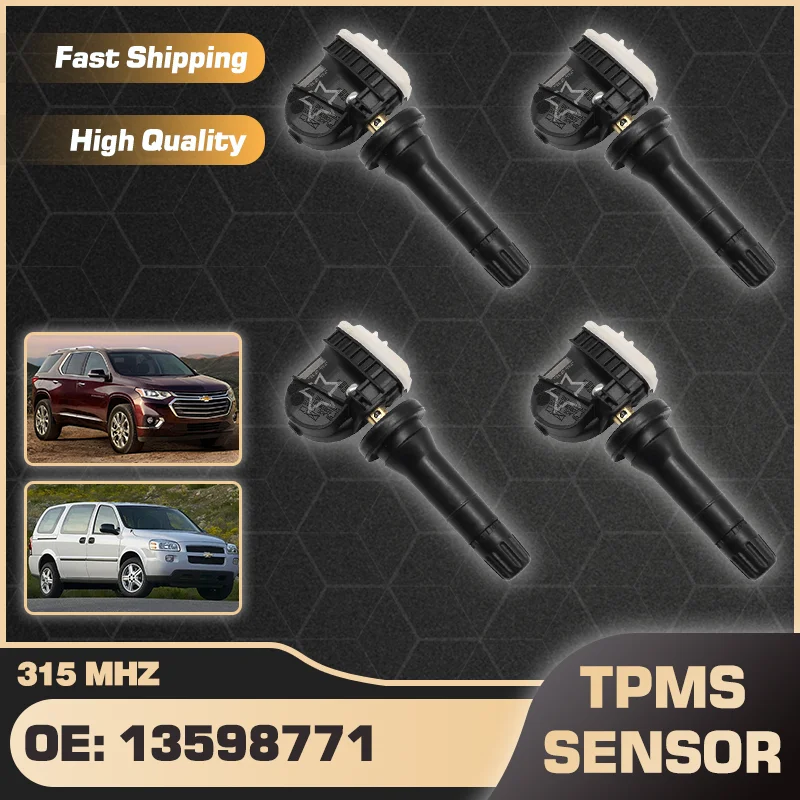 

13598771 TPMS Tire Pressure Sensor Monitoring System For Chevrolet Traverse 2016-2019 Chevy Uplander 2008-2009 13598772 315 MHz