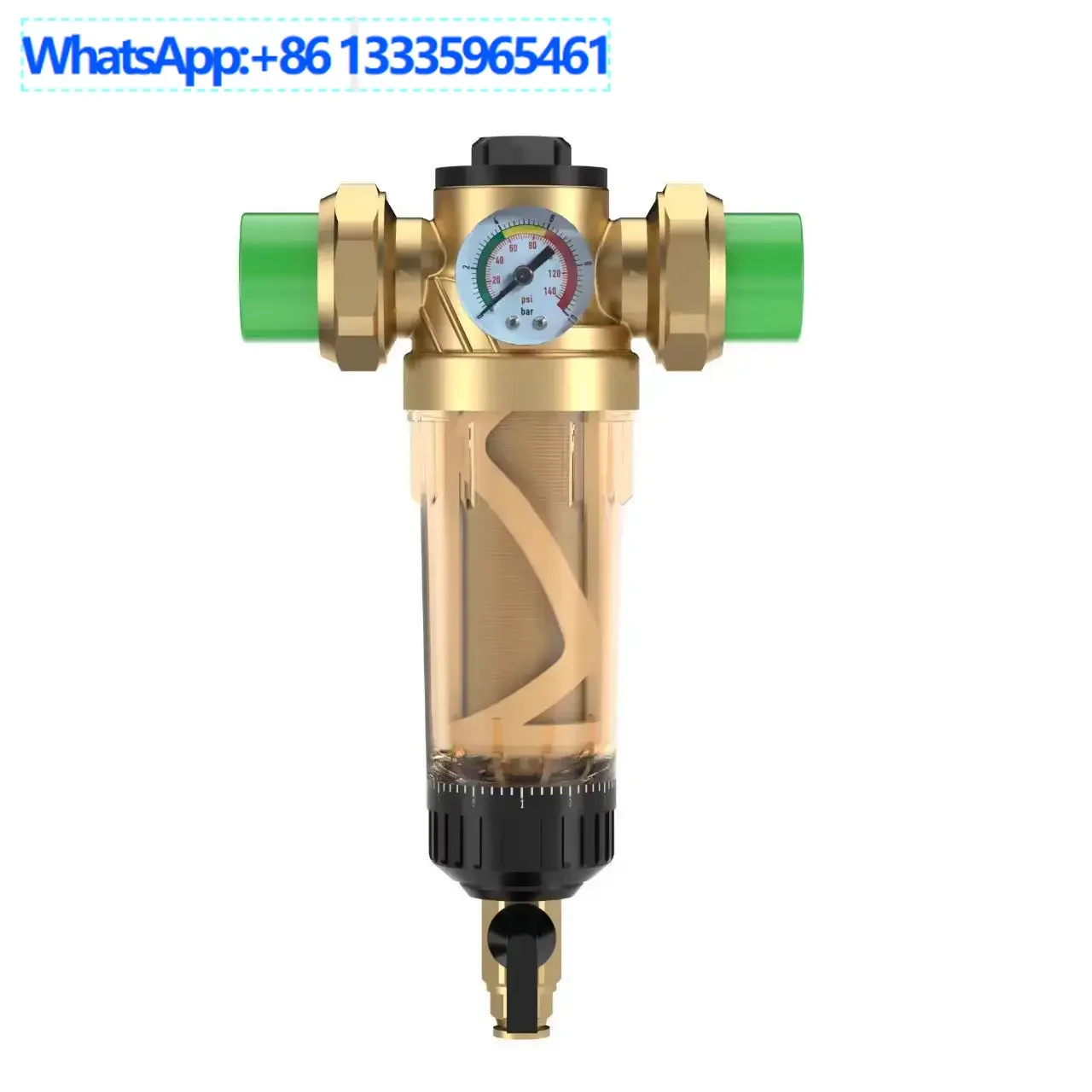 

New product automatic cleaning pre-filter large flow household whole house backwashing tap water well water pure copper filter